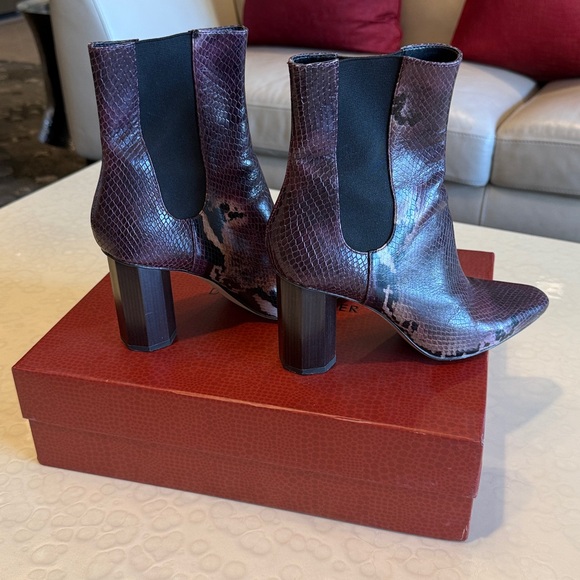 Donald J. Pliner Women's Snakeskin Heeled Boots - Picture 4 of 5